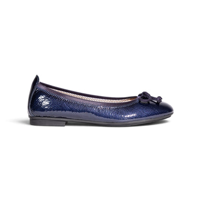 Mornings in Madrid Leather Ballet Flat – Hispanitas 3731 – Navy