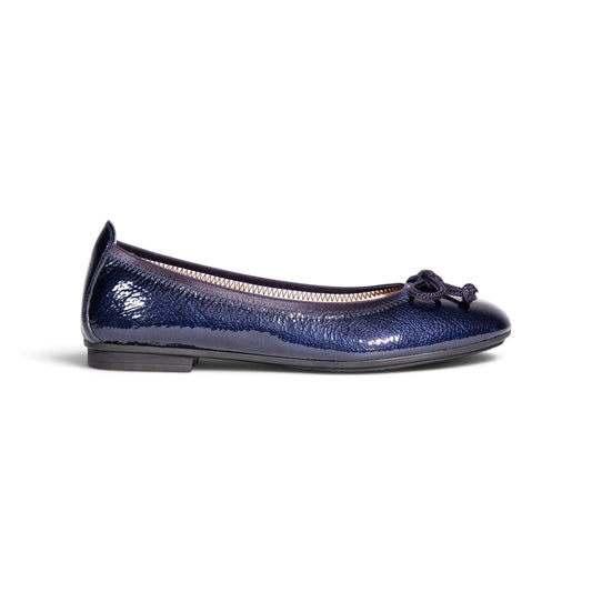Mornings in Madrid Leather Ballet Flat – Hispanitas 3731 – Navy